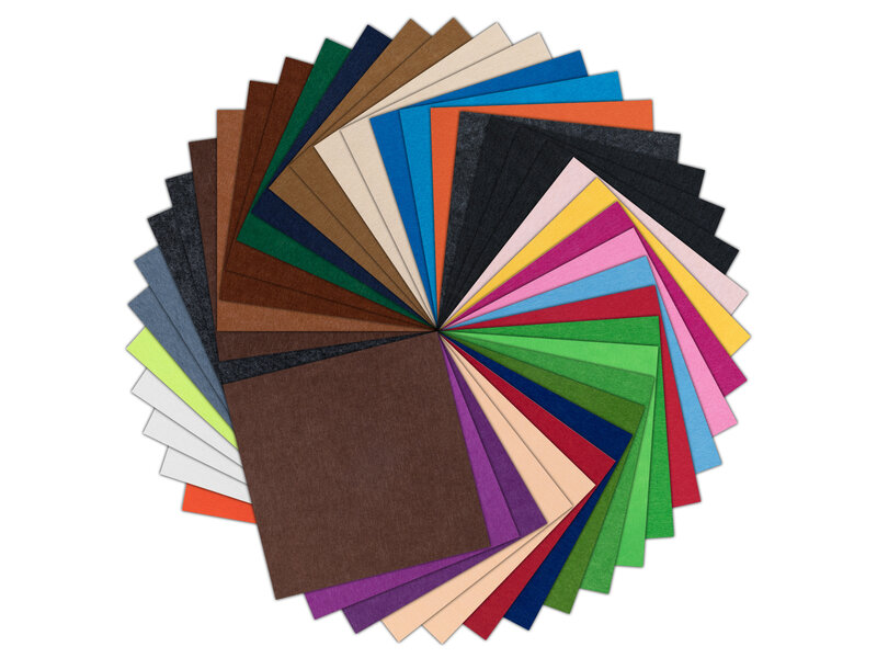 LOKLiK Felt Sheet bundle 1.0 mm - Mix Color - 42 pack