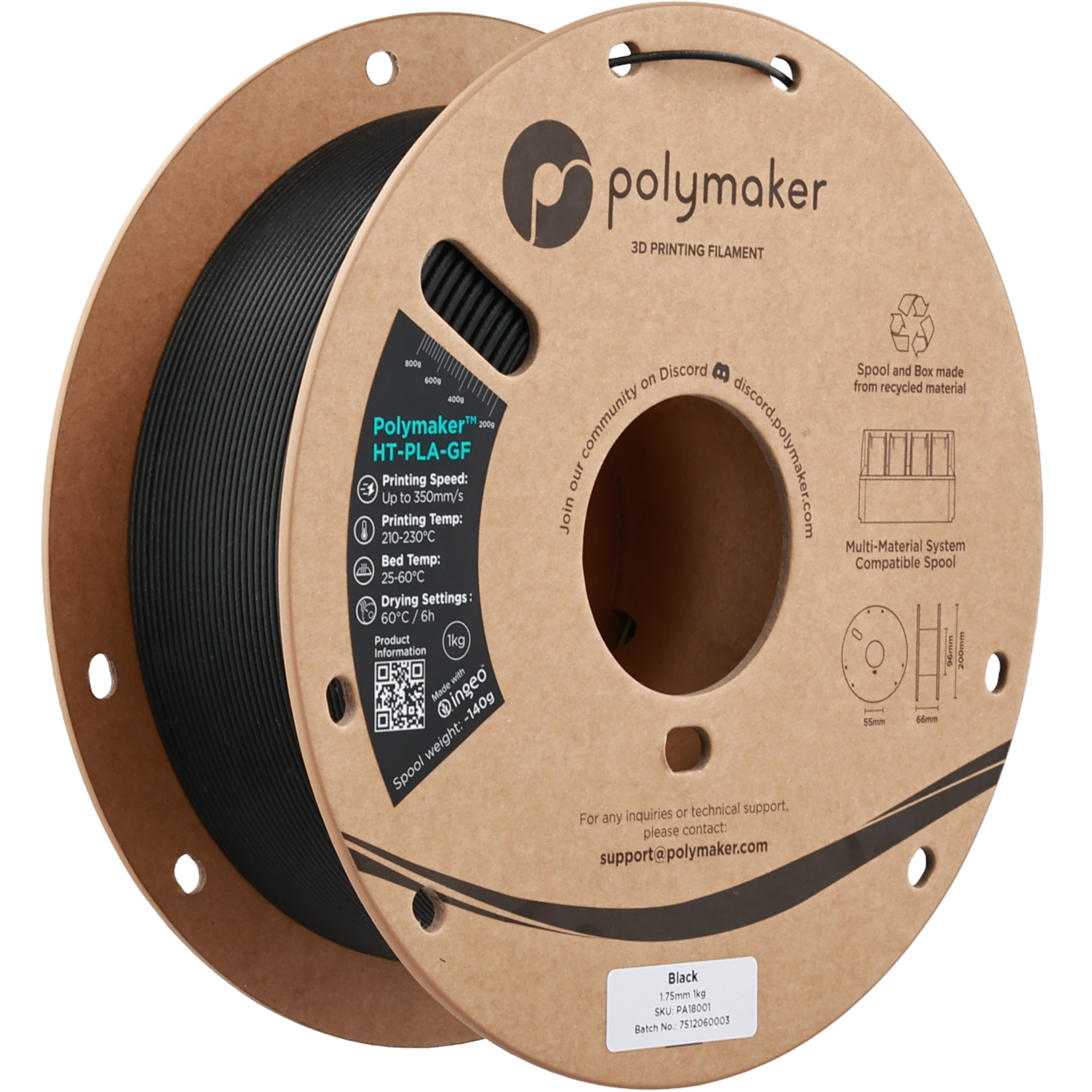 Polymaker HT-PLA-GF Black 1.75 mm