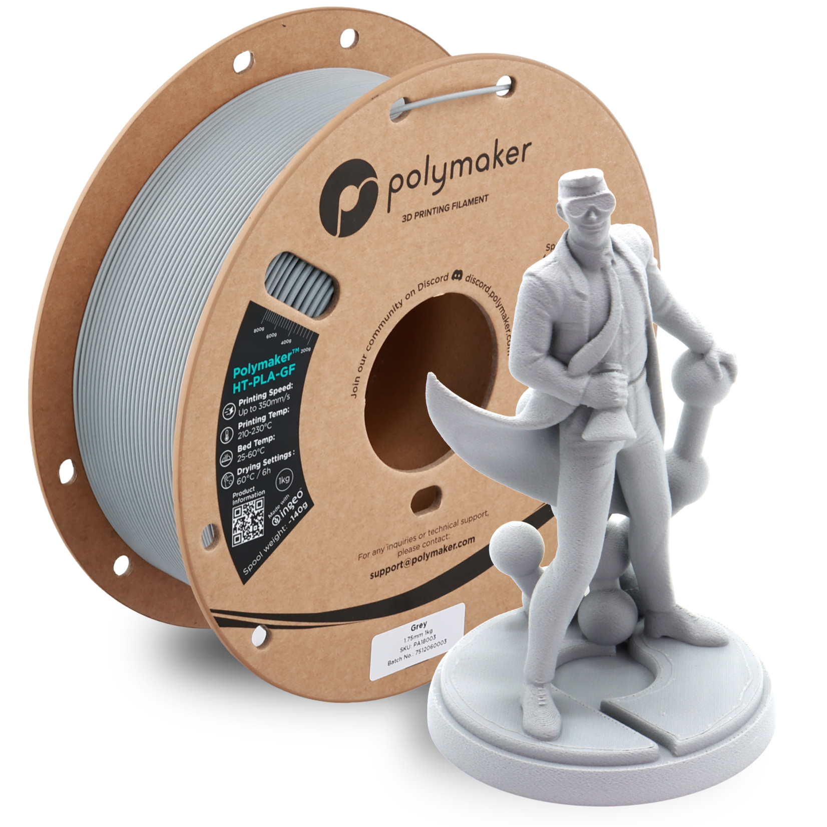 Polymaker HT-PLA-GF Grijs 1,75 mm