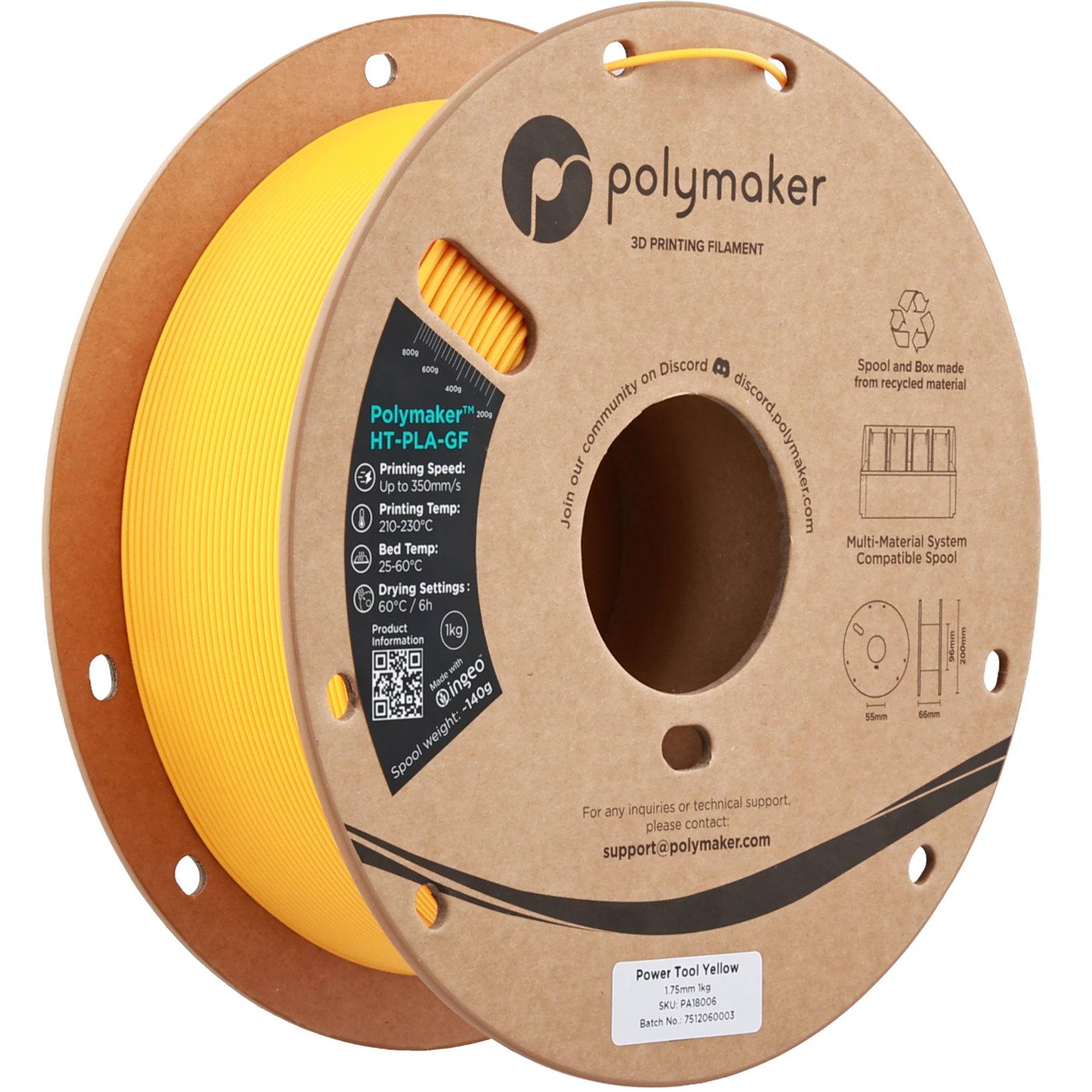 Polymaker HT-PLA-GF Power Tool Geel 1,75 mm