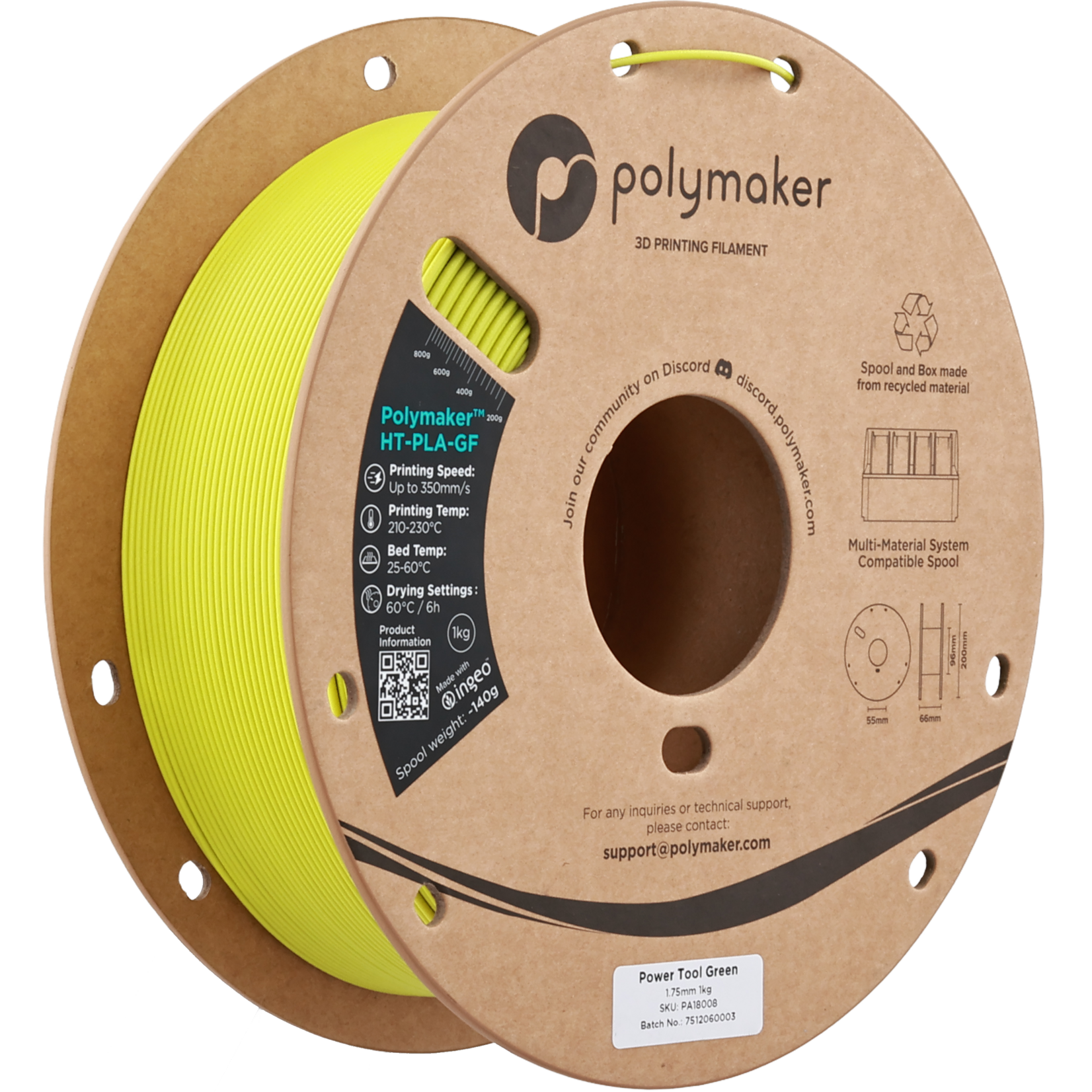 Polymaker HT-PLA-GF Power Tool Groen 1,75 mm