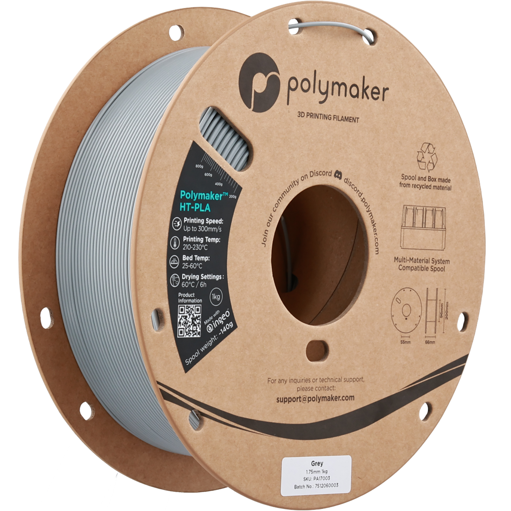 Polymaker HT-PLA Grey 1.75 mm