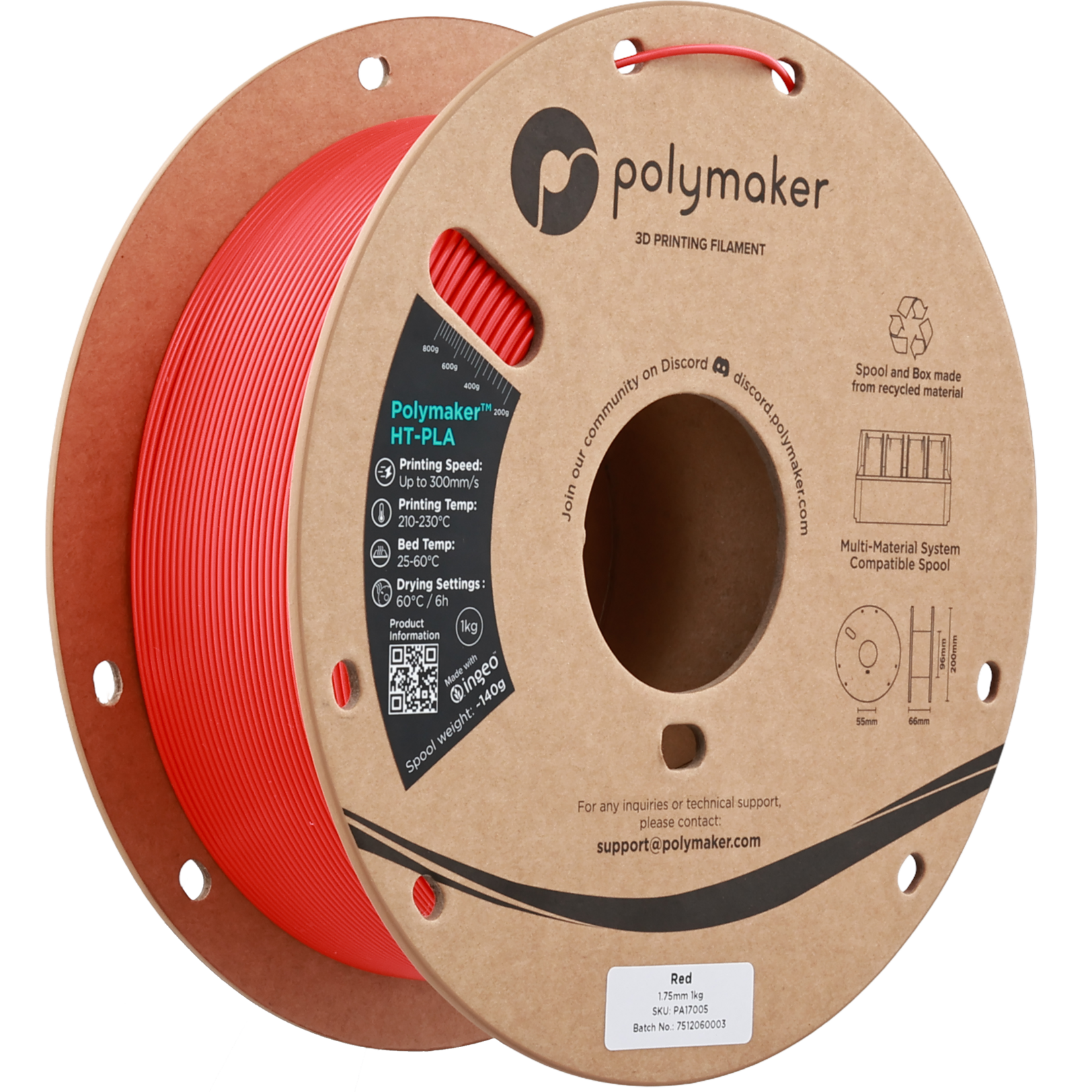 Polymaker HT-PLA Red 1.75 mm