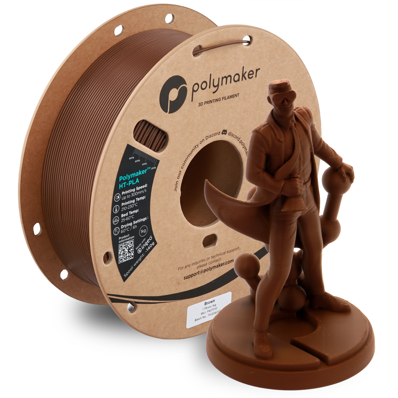 Polymaker HT-PLA bruin 1,75 mm