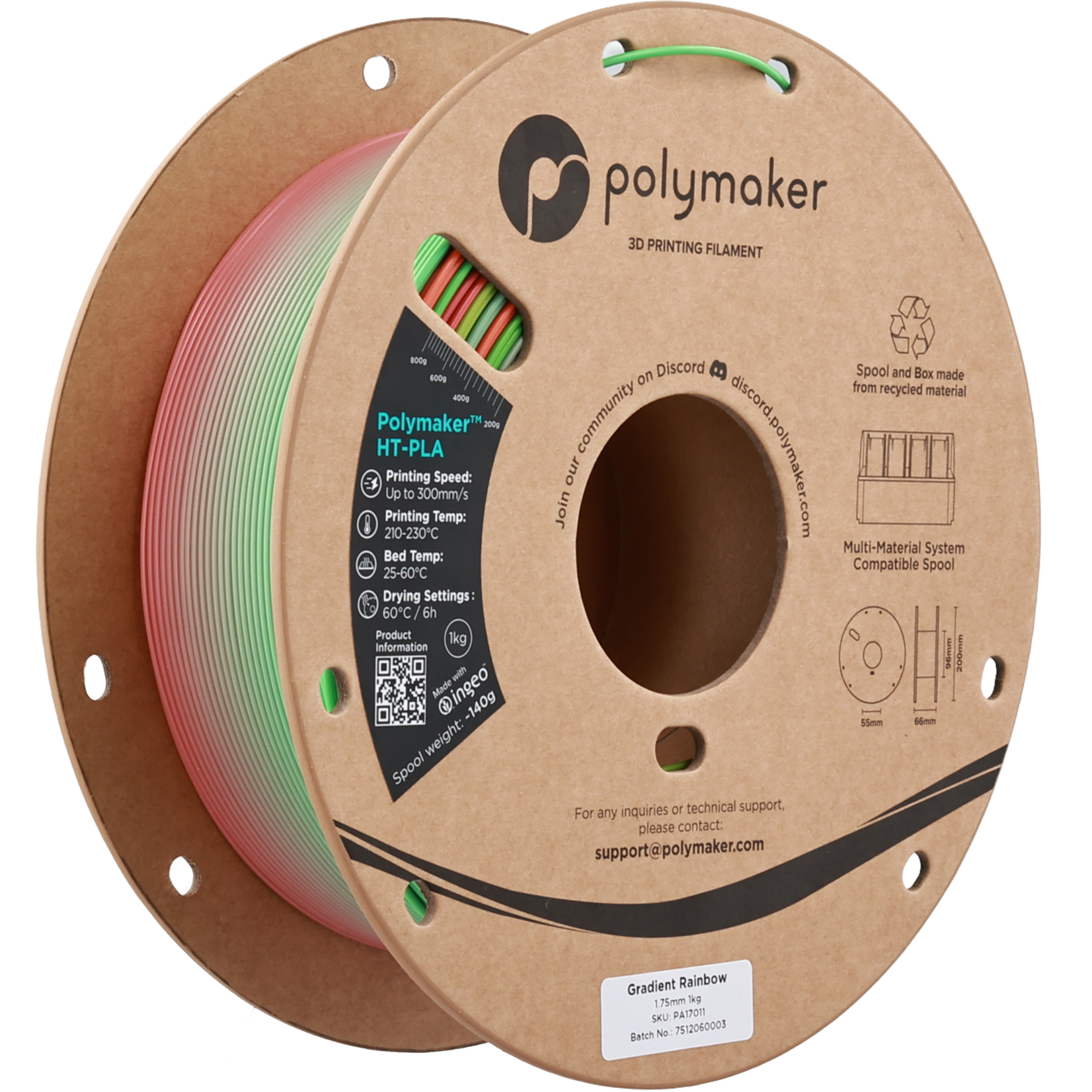 Polymaker HT-PLA Gradient Rainbow 1,75 mm