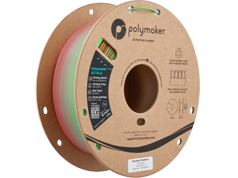 Polymaker HT-PLA Gradient Rainbow 1.75 mm