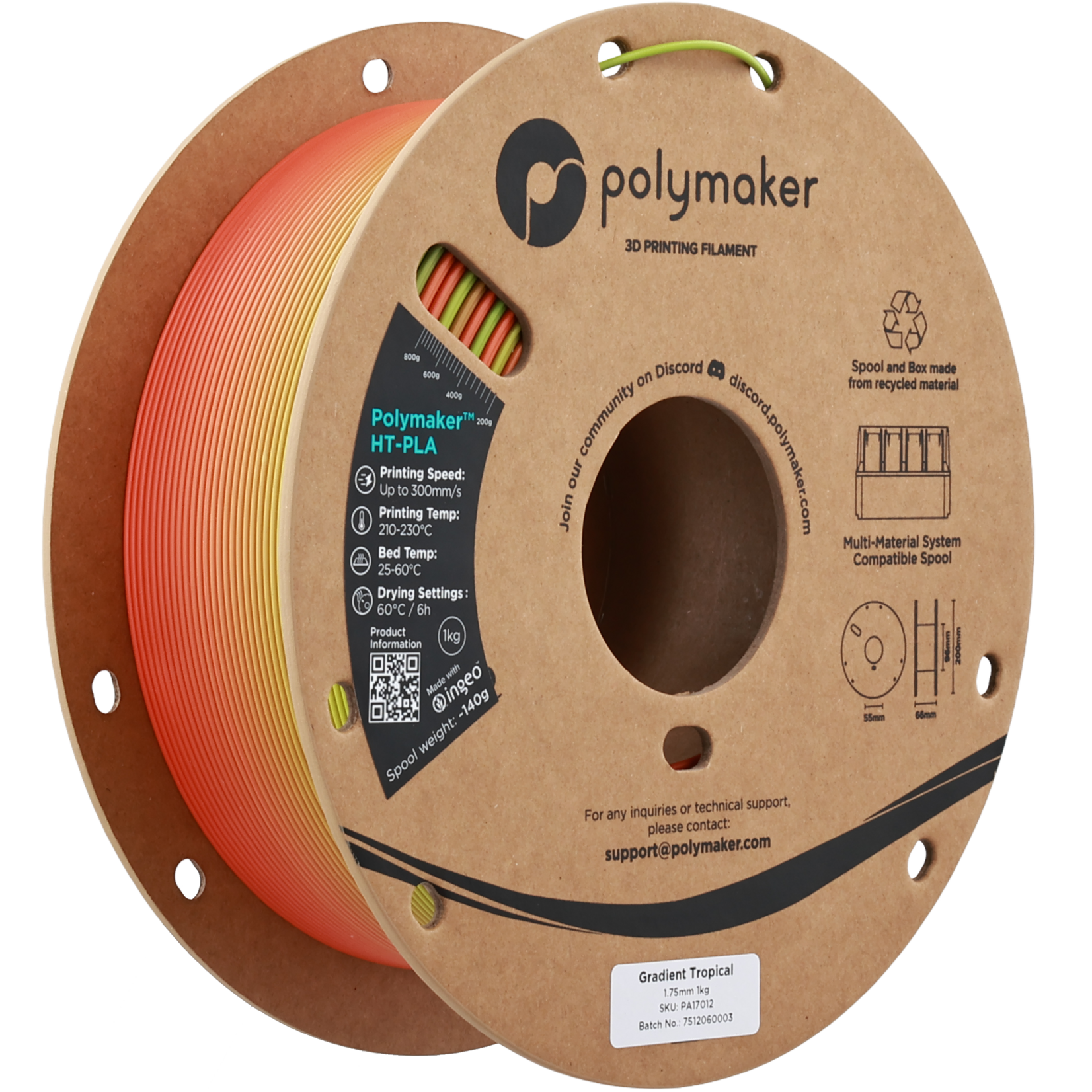 Polymaker HT-PLA Gradient Tropical 1,75 mm