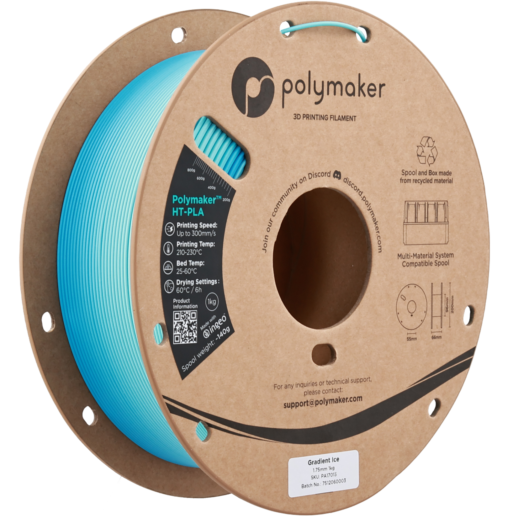 Polymaker HT-PLA Gradient Ice 1,75 mm