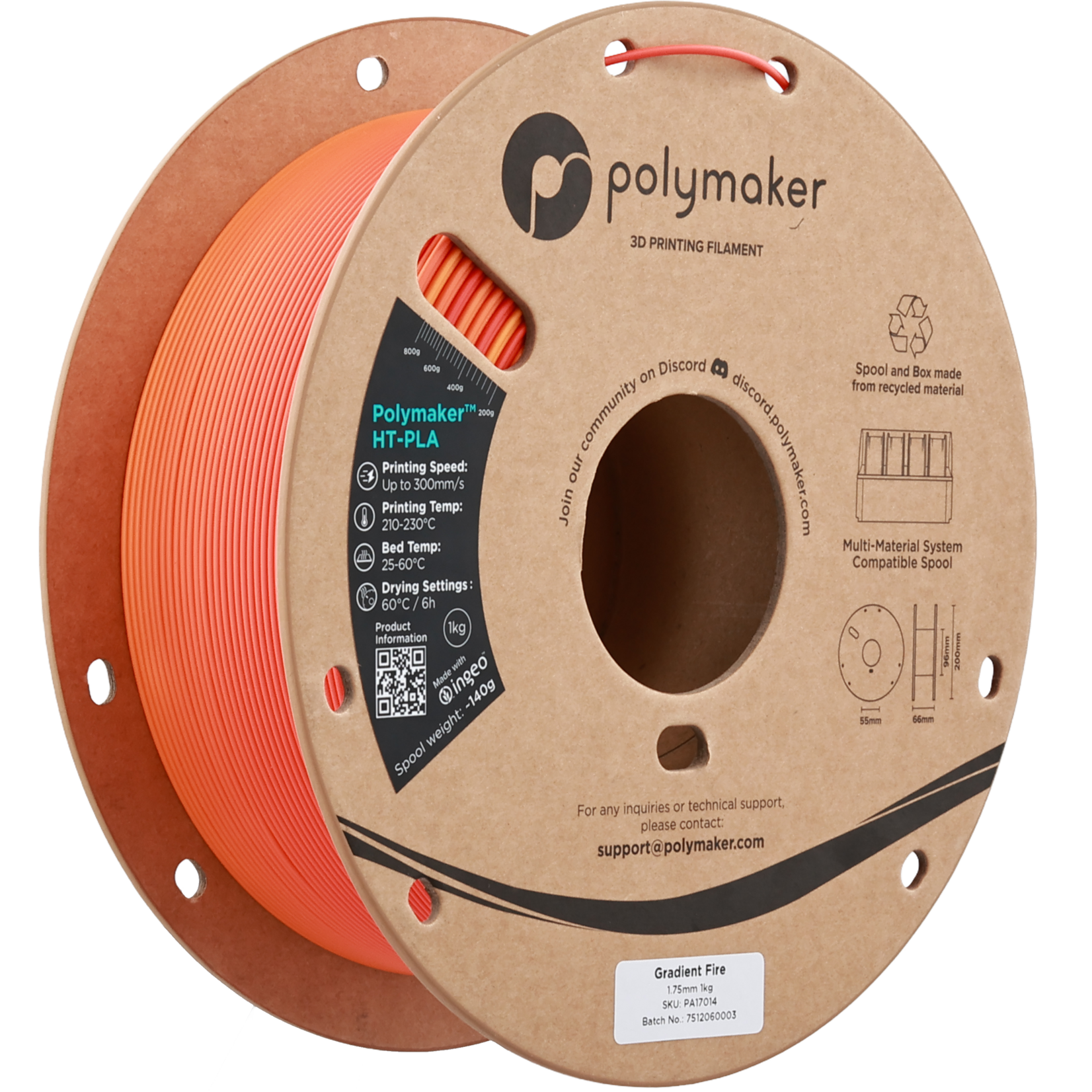 Polymaker HT-PLA Gradient Fire 1.75 mm