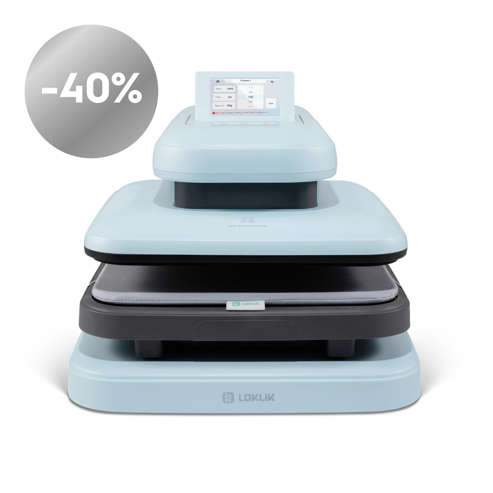 LOKLiK Open Box Silver ImPress Auto 2 - Smart Bubble Blue