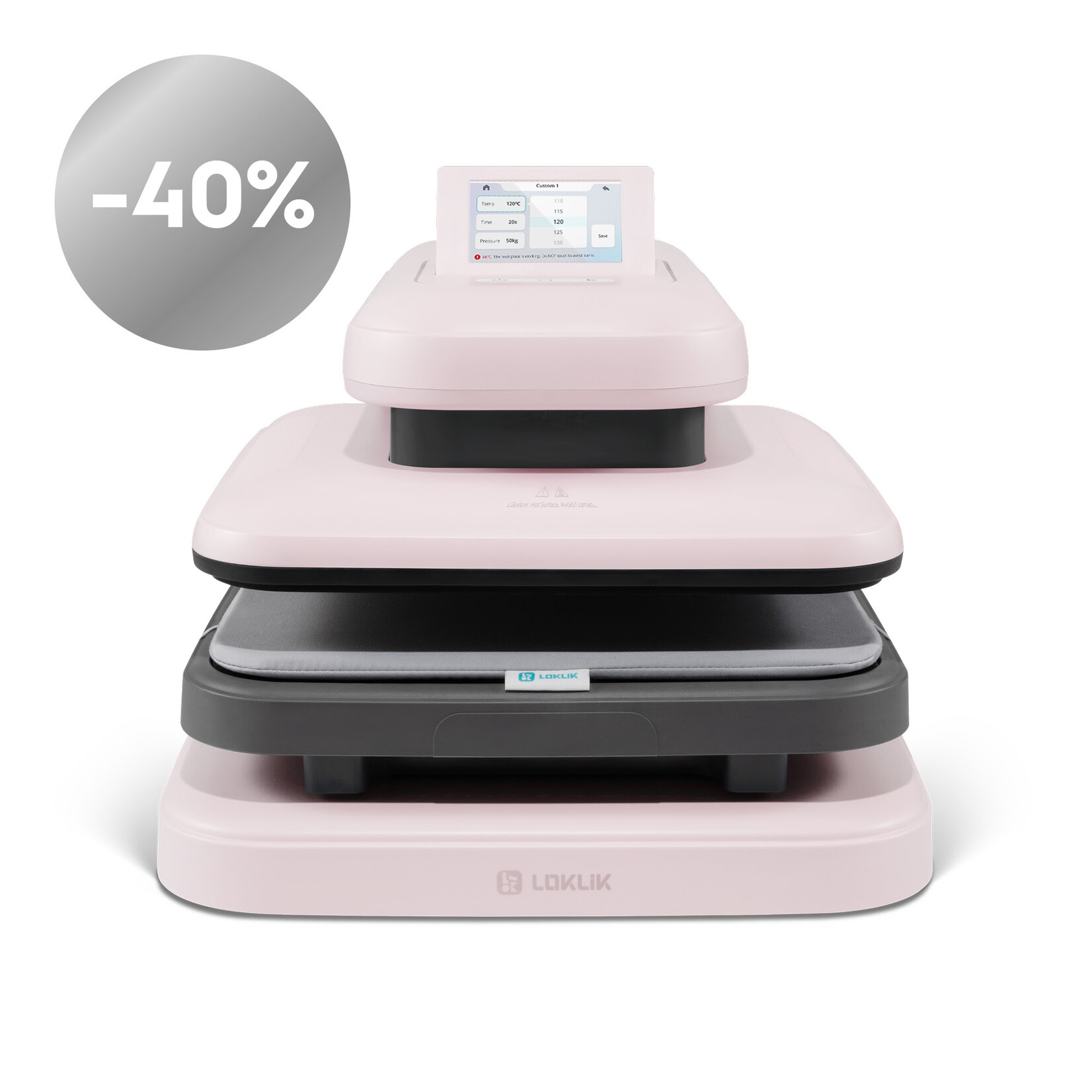 LOKLiK Open Box Silver ImPress Auto 2 - Smart Pastel Pink