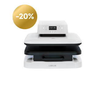 LOKLiK Open Box Gold Auto Heat Press LOKLiK White