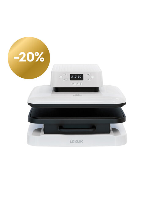 LOKLiK Open Box Gold Auto Heat Press LOKLiK White