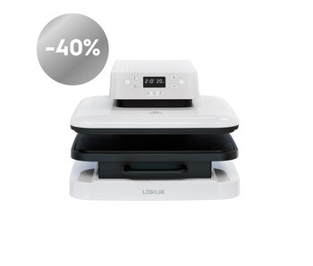 LOKLiK Open Box Silver Auto Heat Press LOKLiK White