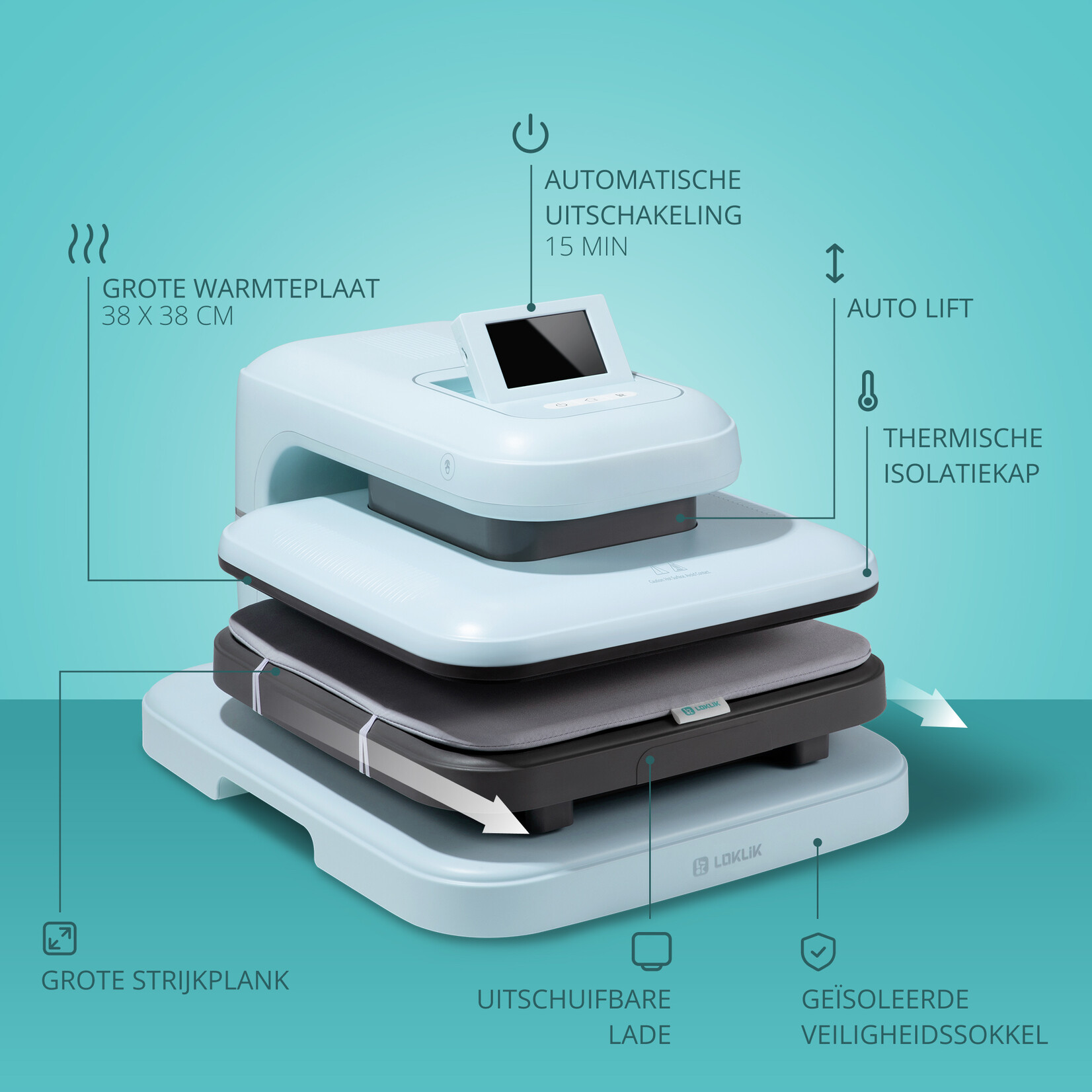 LOKLiK Open Box Silver ImPress Auto 2 - Smart Bubble Blue