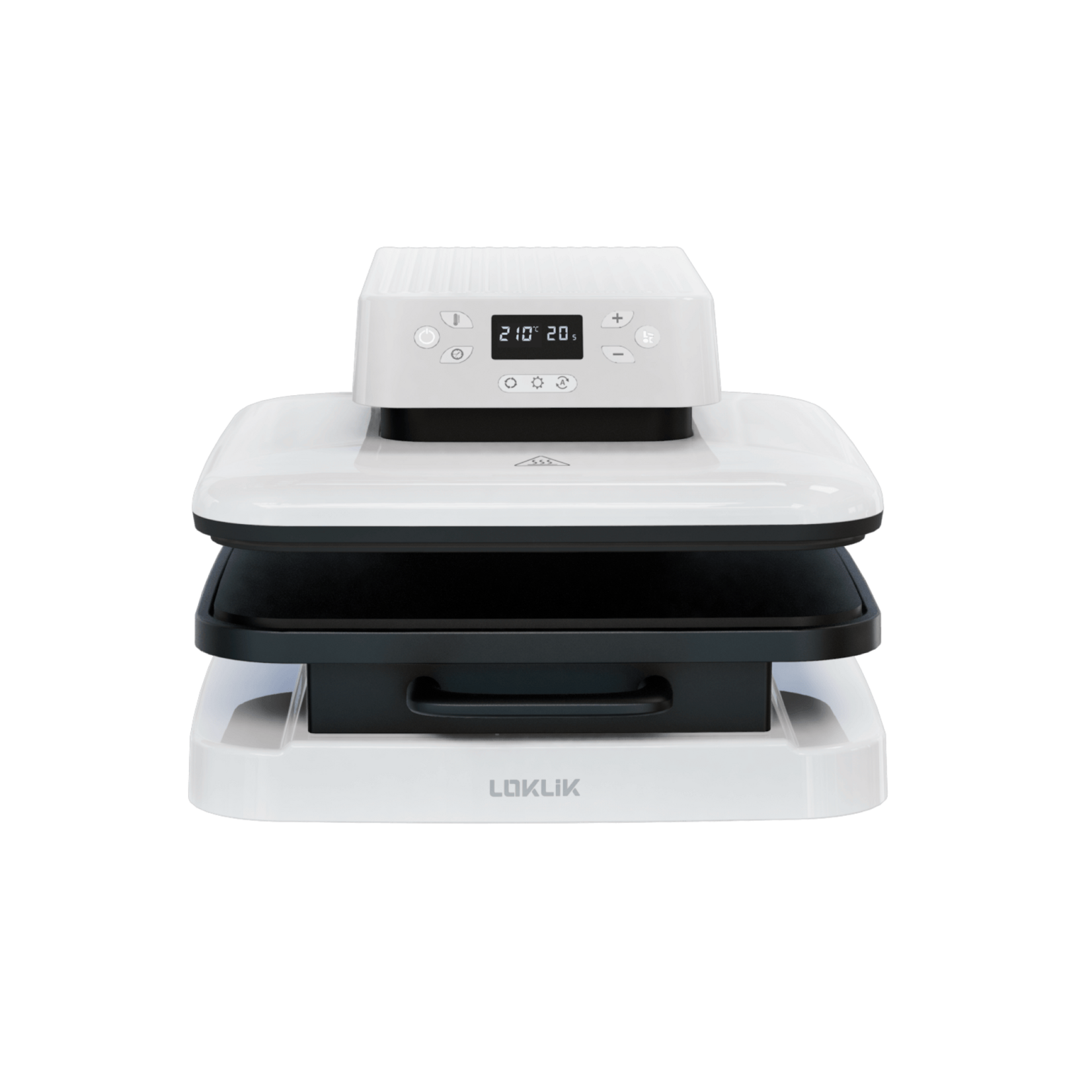 LOKLiK Open Box Silver Auto Heat Press LOKLiK White