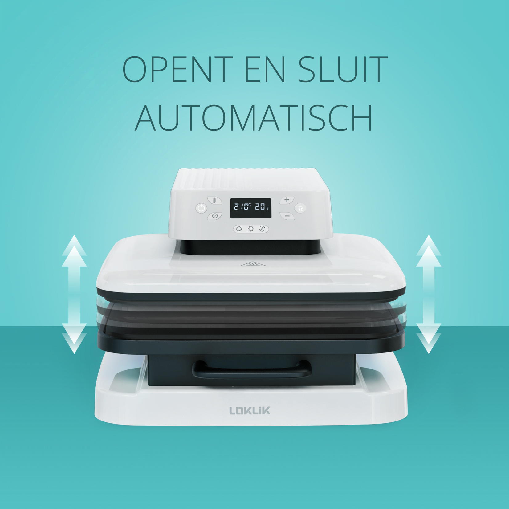 LOKLiK Open Box Gold Auto Heat Press LOKLiK White