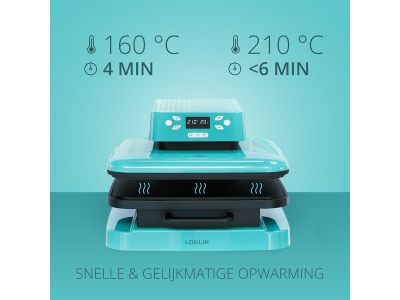 LOKLiK Open Box Gold Auto Heat Press LOKLiK Blue