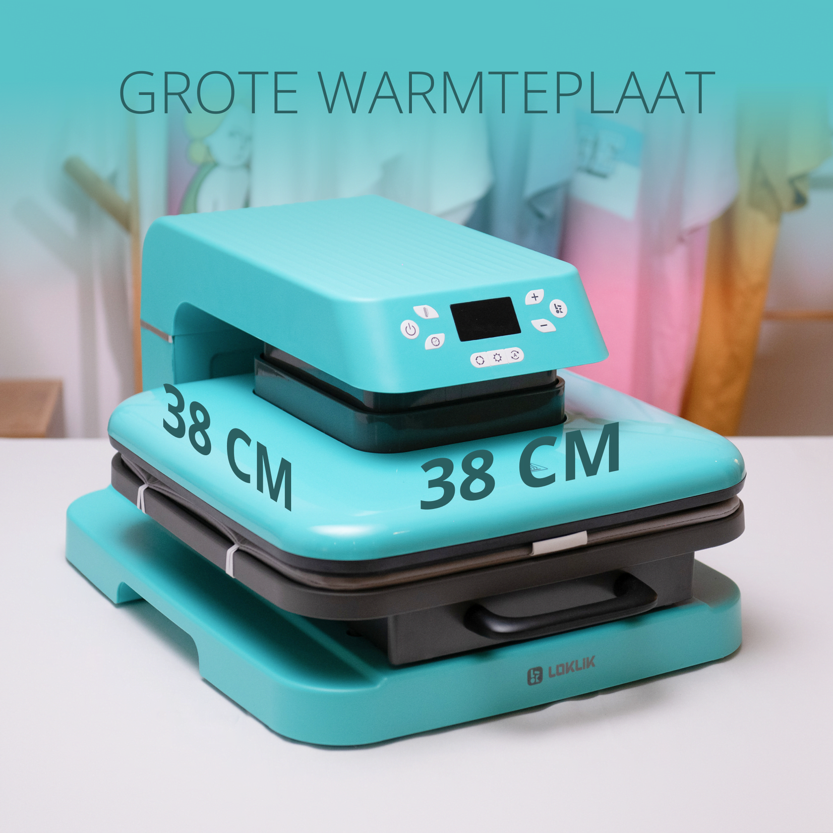 LOKLiK Open Box Gold Auto Heat Press LOKLiK Blue