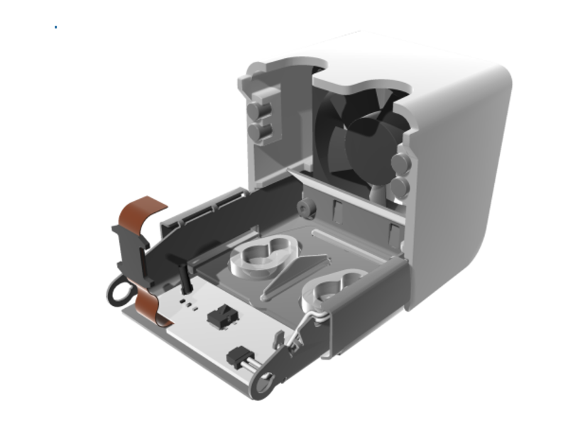 UltiMaker Print Head Front Fan Bracket Assembly - Inductive (S7) (70-234572)