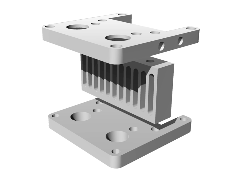 UltiMaker Aluminum Hot End Holder Pack (2+C) 80-133921