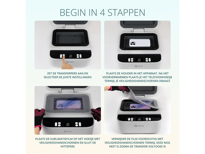 LOKLiK Phone Case Heat Press - Daisy White