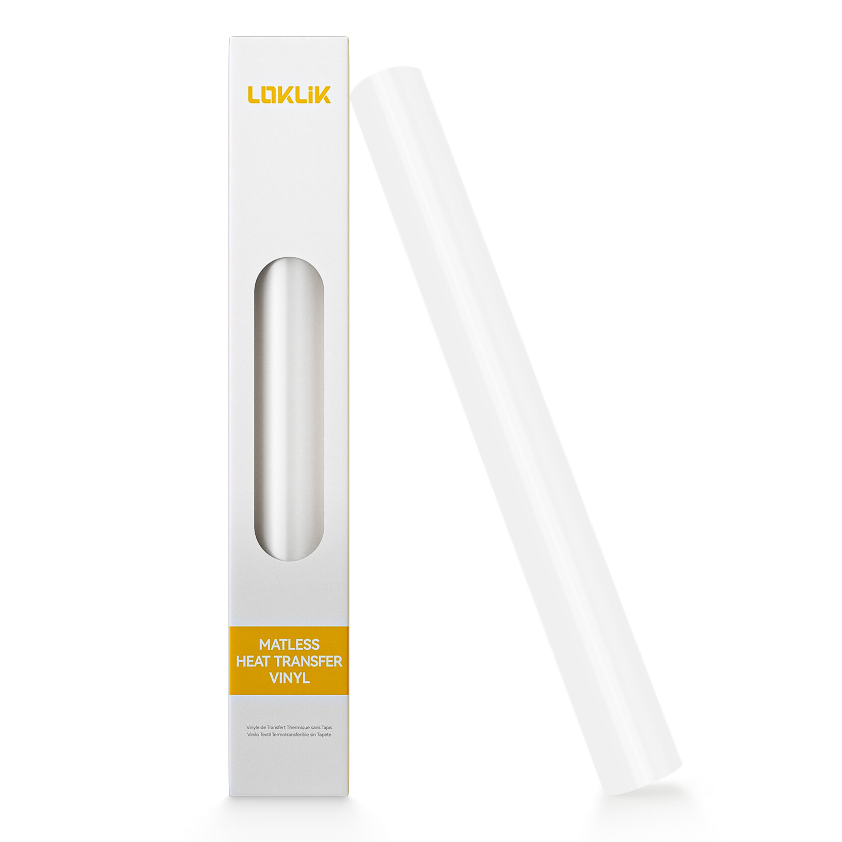 LOKLiK Matless Heat Transfer Vinyl - Glossy White - 33 x 150 cm
