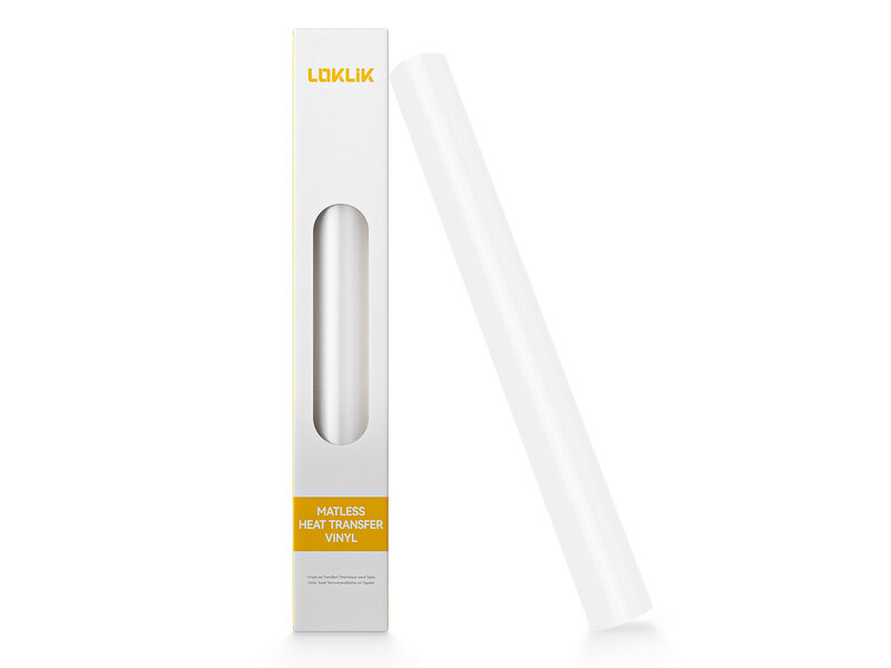 LOKLiK Matless Heat Transfer Vinyl - Glossy White - 33 x 150 cm