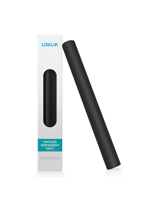 LOKLiK Matless Permanent Adhesive Vinyl - Matte Black - 33 x 305 cm
