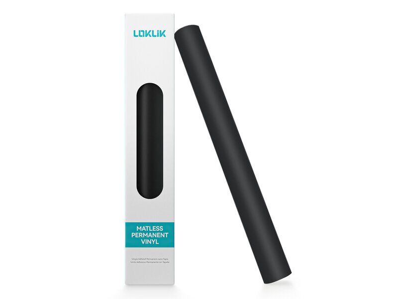 LOKLiK Matless Permanent Adhesive Vinyl - Matte Black - 33 x 305 cm