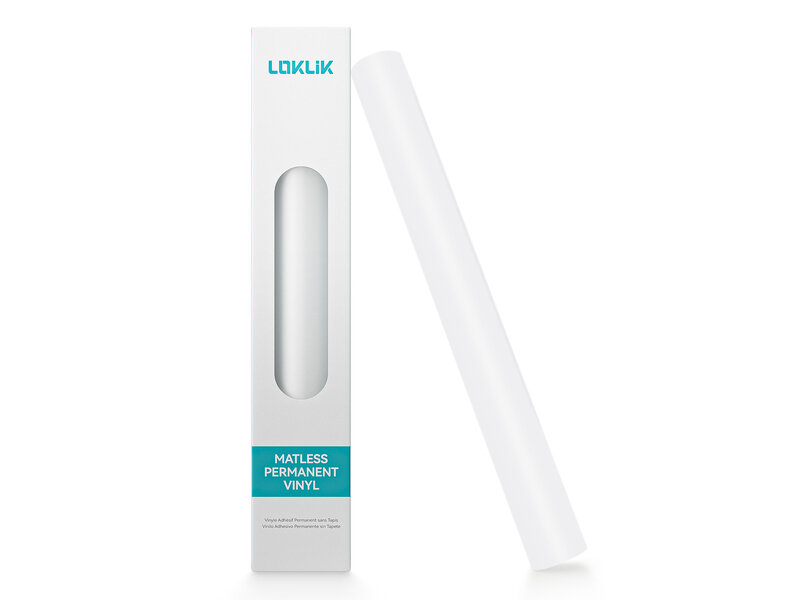 LOKLiK Matless Permanent Adhesive Vinyl - Matte White - 33 x 305 cm