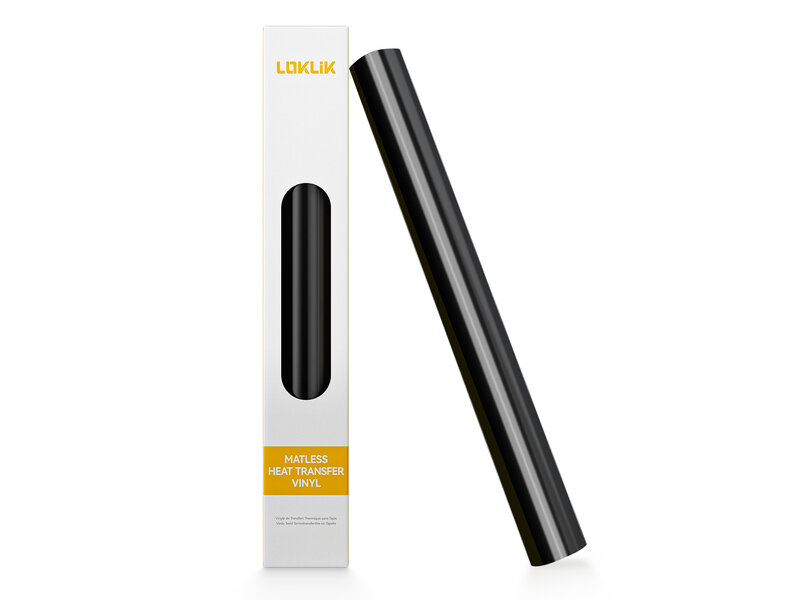 LOKLiK Matless Heat Transfer Vinyl - Glossy Black - 33 x 150 cm