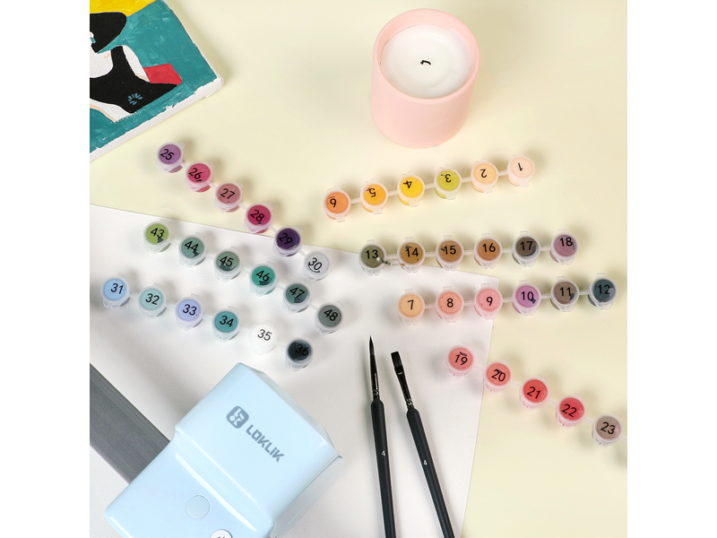 LOKLiK Acryl Verf Kit - 48 kleuren