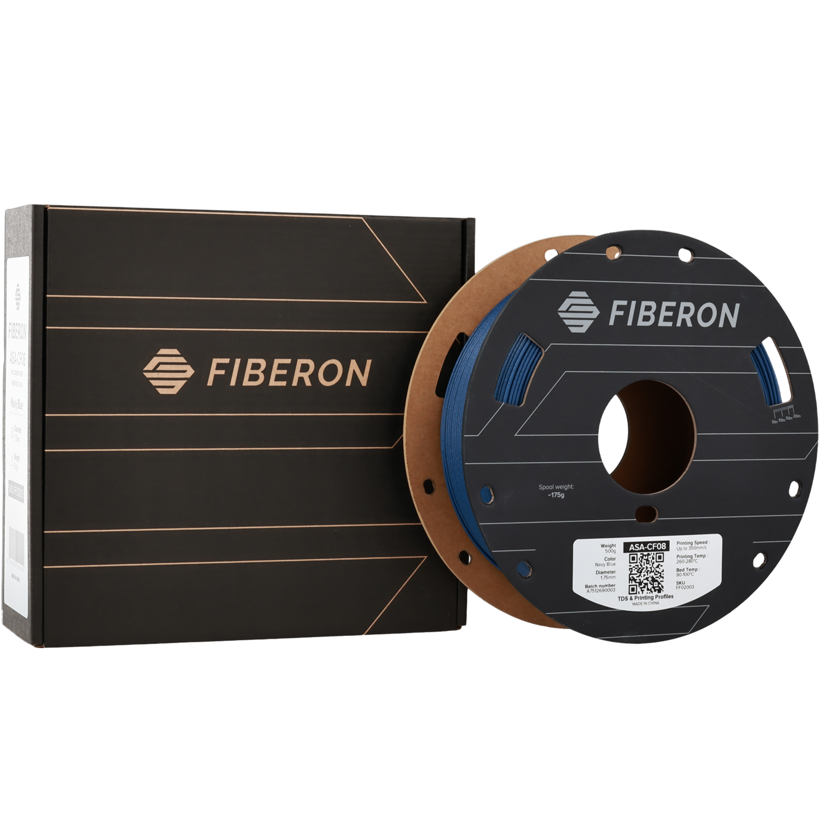 Polymaker Fiberon ASA-CF08 Navy Blue 500g 1.75 mm