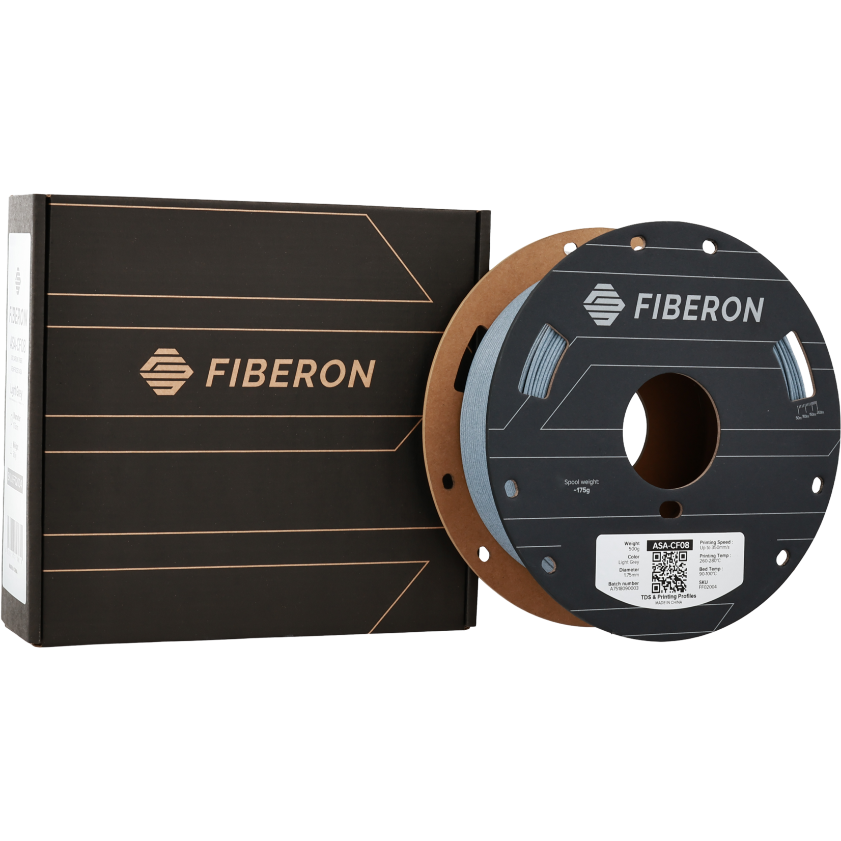 Polymaker Fiberon ASA-CF08 Lichtgrijs 500 g 1,75 mm