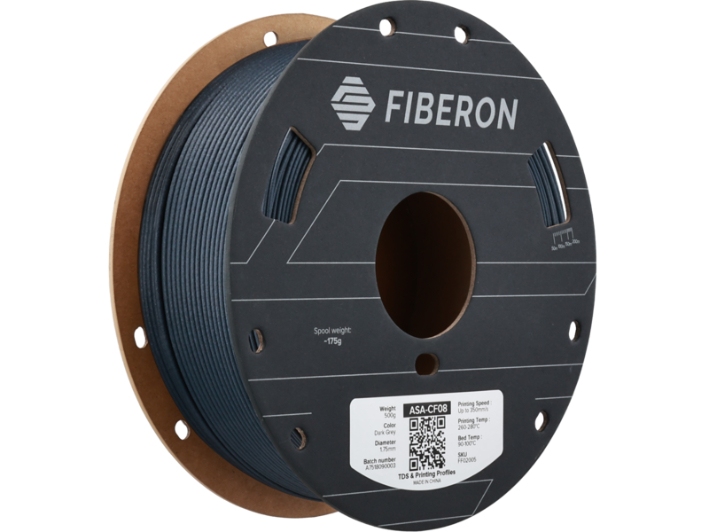 Polymaker Fiberon ASA-CF08 Dark Grey 500g 1.75 mm