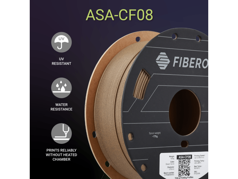 Polymaker Fiberon ASA-CF08 Desert Sand 500g 1.75 mm