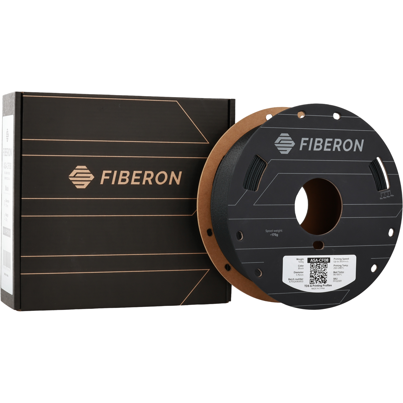 Polymaker Fiberon ASA-CF08 Zwart