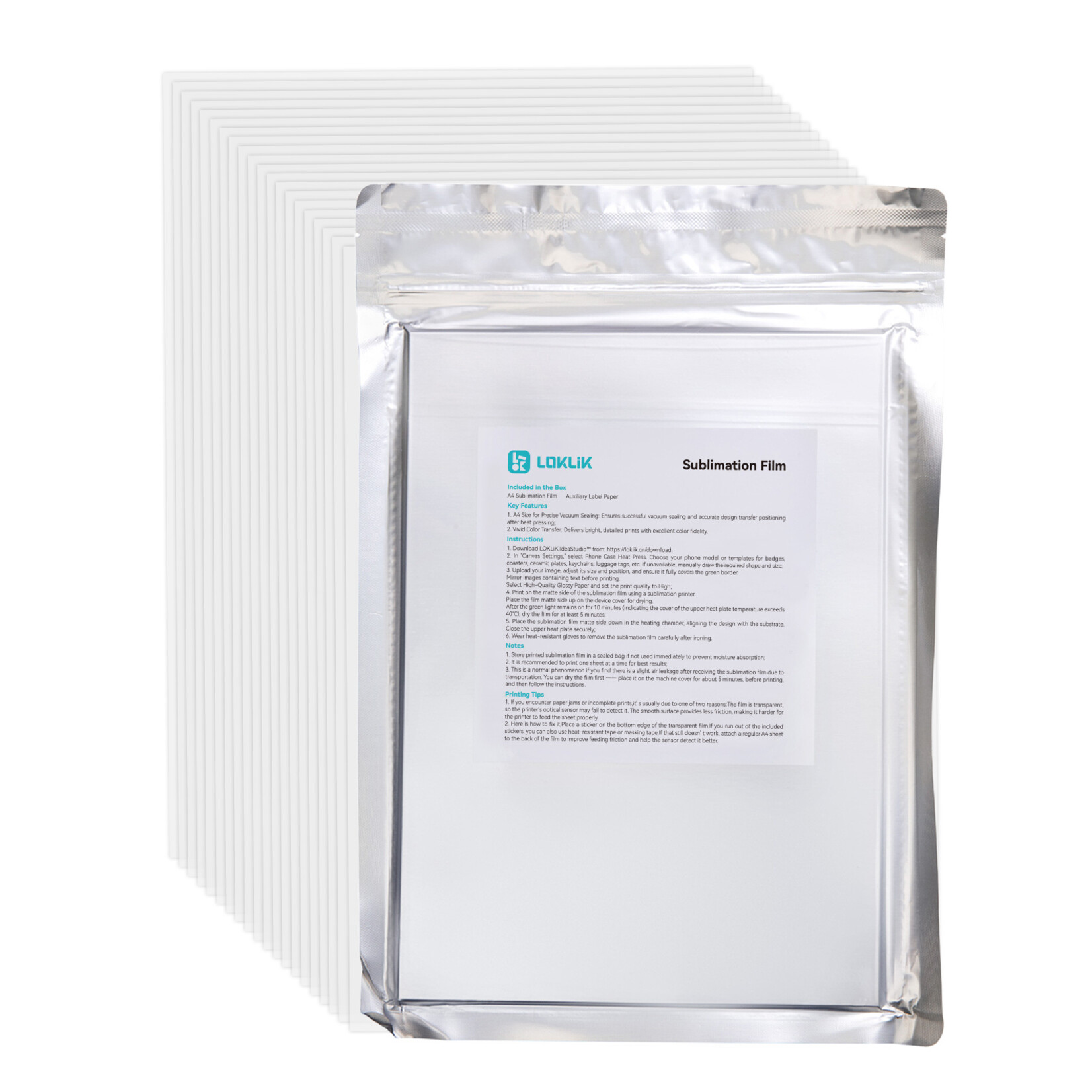 LOKLiK Sublimation film for Phone Case - 20 pieces