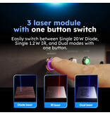 AtomStack Kraft Dual Laser Cutter - 20 W Diode + 1.2 W IR