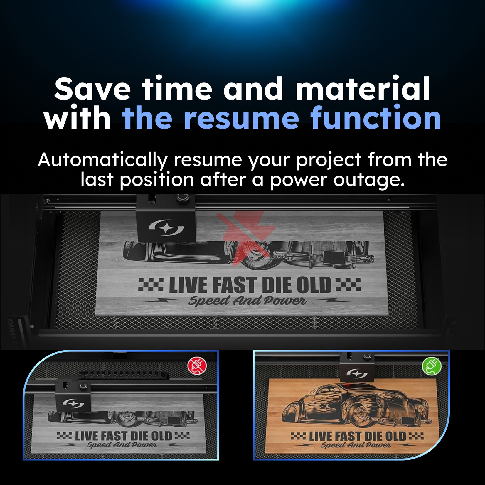 AtomStack Hurricane-lasersnijder 55 W