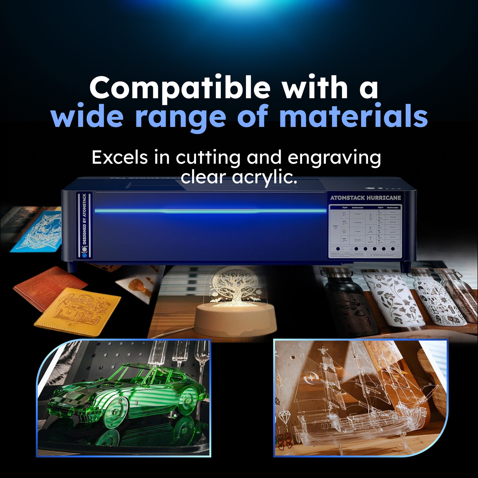 AtomStack Hurricane-lasersnijder 55 W