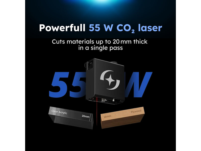 AtomStack Hurricane Laser Cutter - 55 W CO2