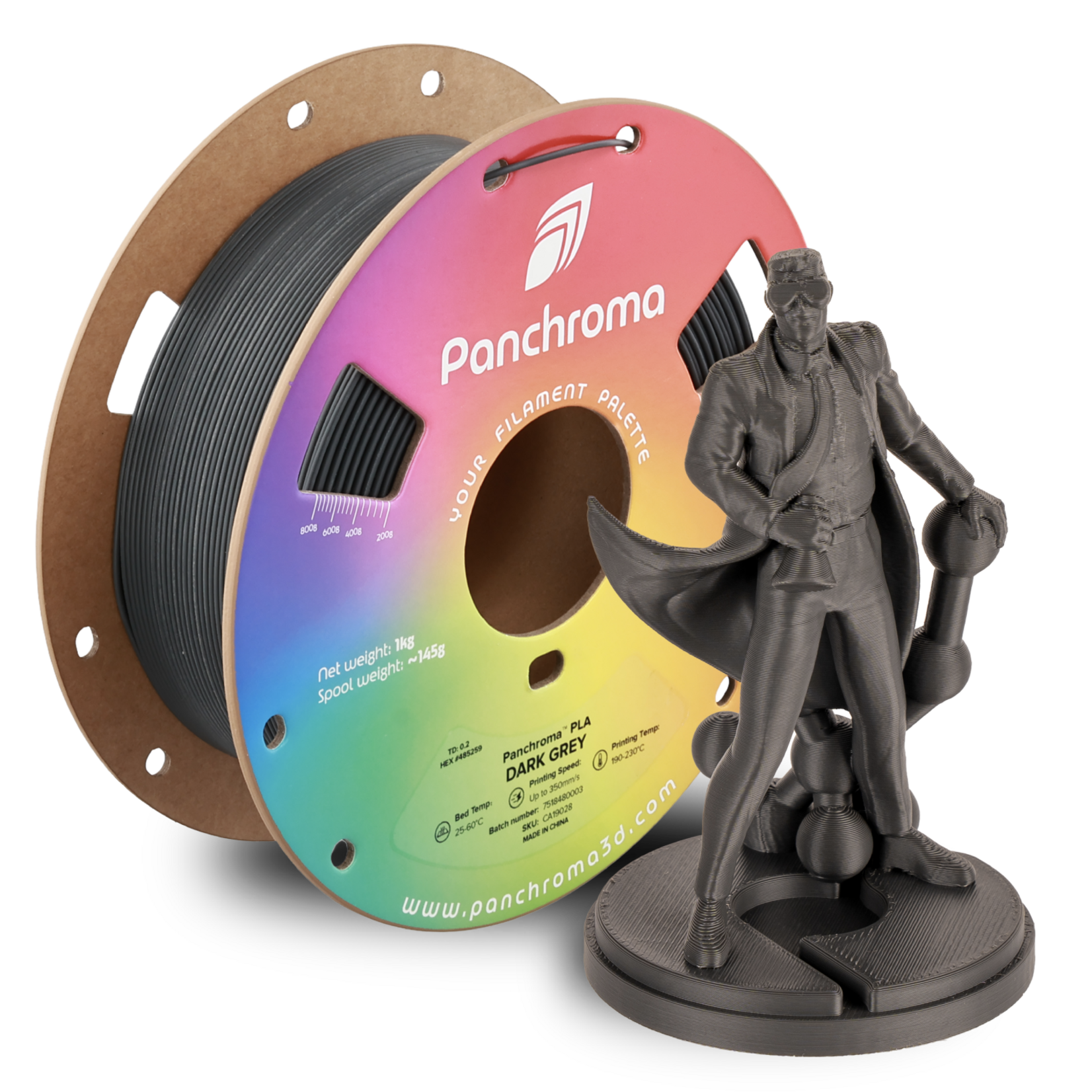 Polymaker Panchroma PLA Basic Donkergrijs