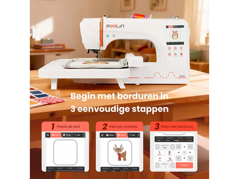 PooLin EOC06 Embroidery Machine