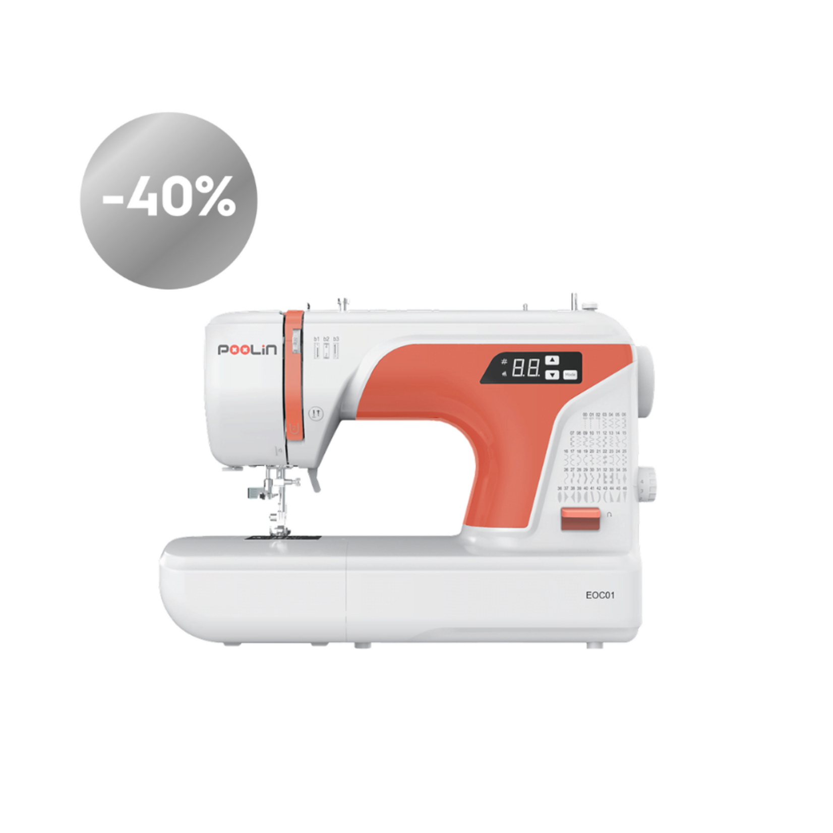 PooLin Open Box Silver EOC01 Sewing Machine