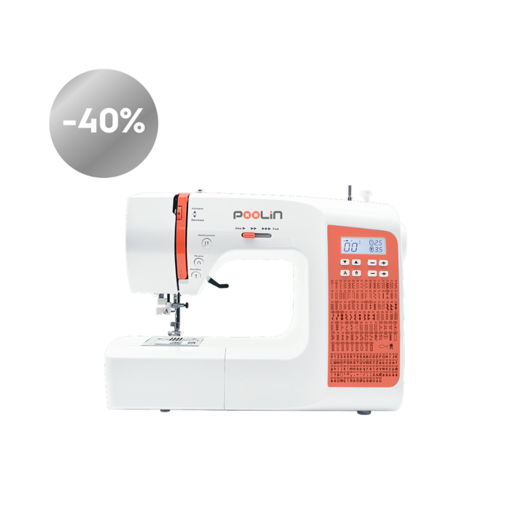 PooLin Open Box Silver EOC02 Sewing Machine