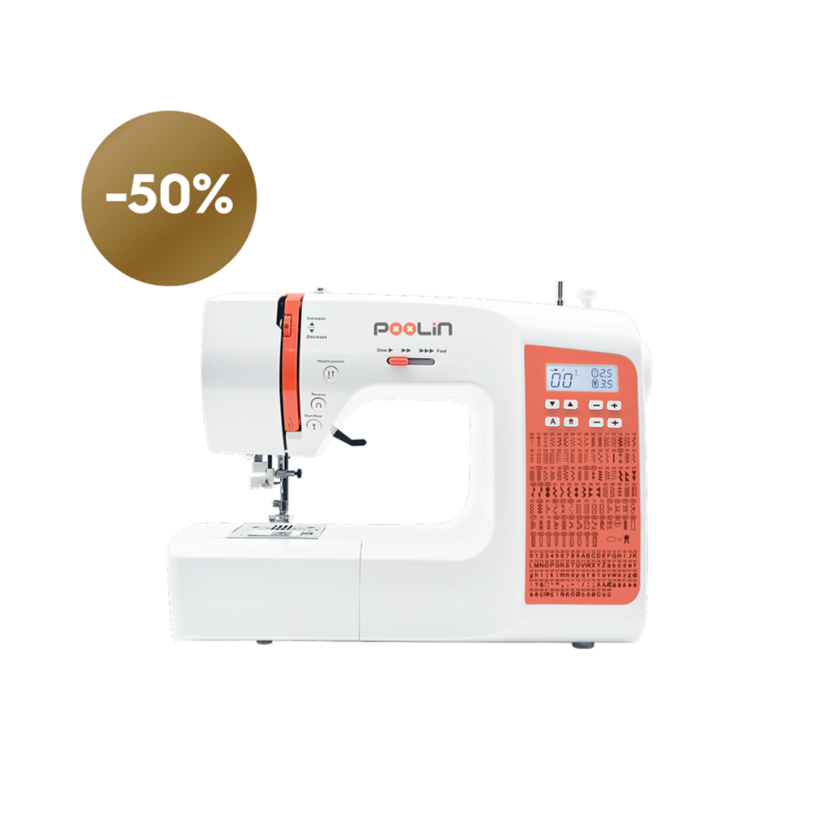 PooLin Open Box Bronze EOC02 Sewing Machine