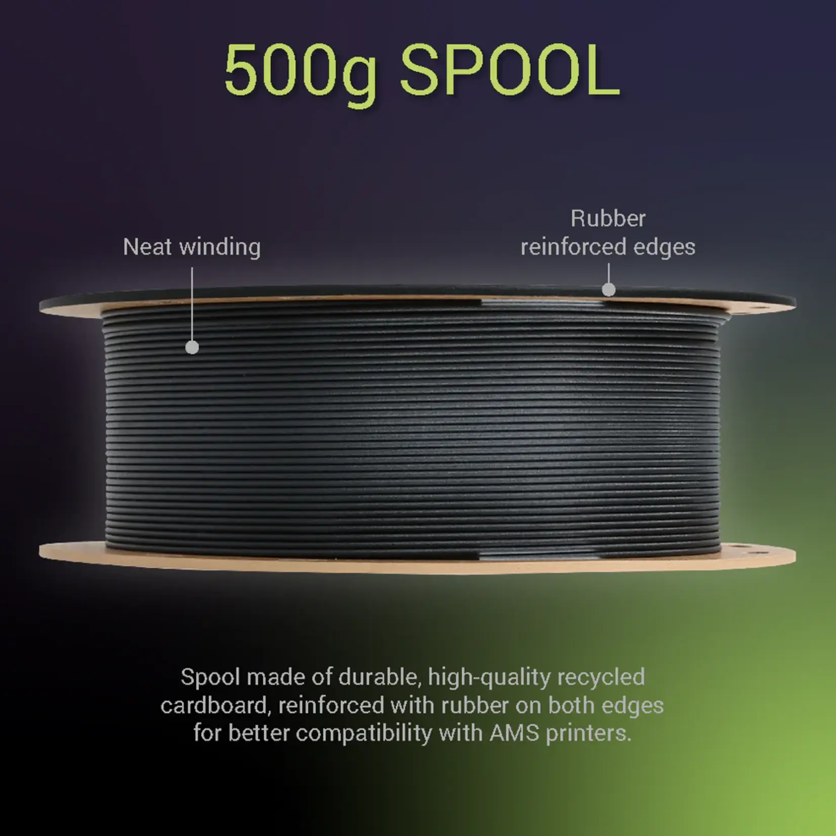 Polymaker Fiberon PPS-CF10 Black 500g 1.75 mm