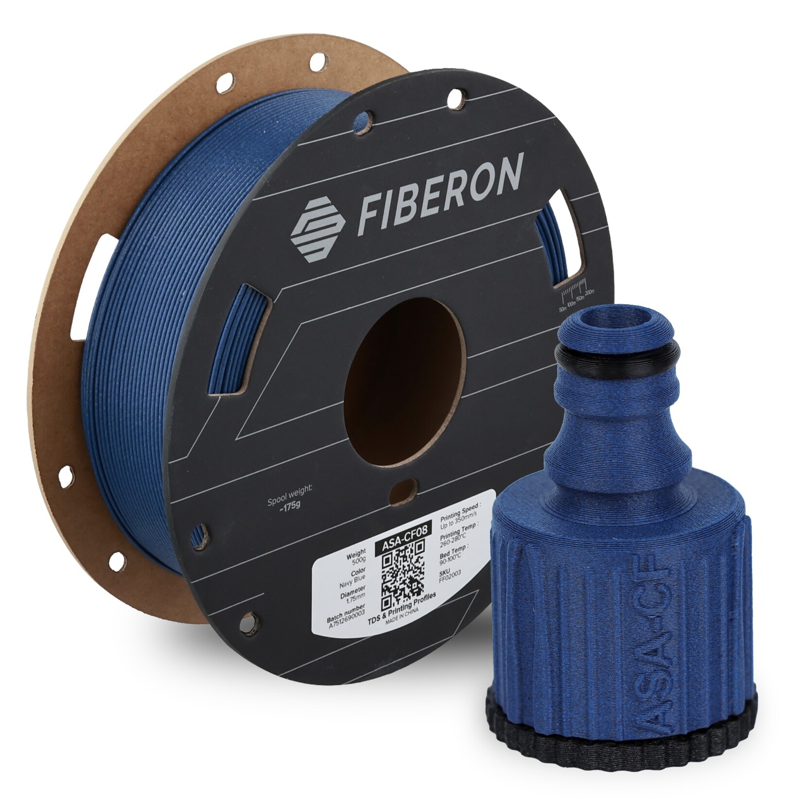 Polymaker Fiberon ASA-CF08 Navy Blue 500g 1.75 mm